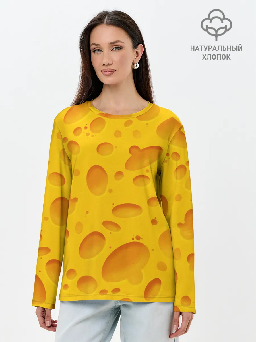 Лонгслив женский. Хлопок / Сыр