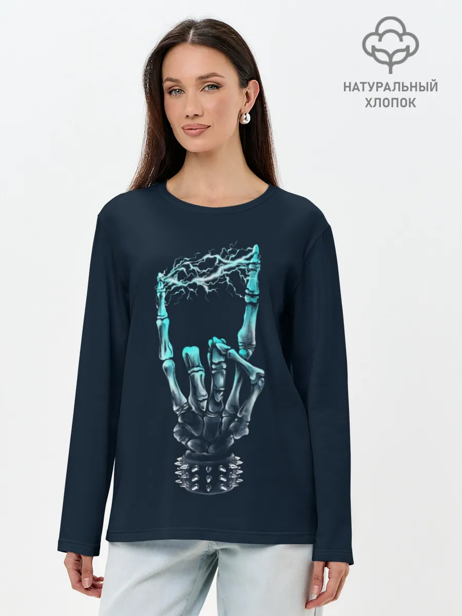Лонгслив женский. Хлопок / Rock