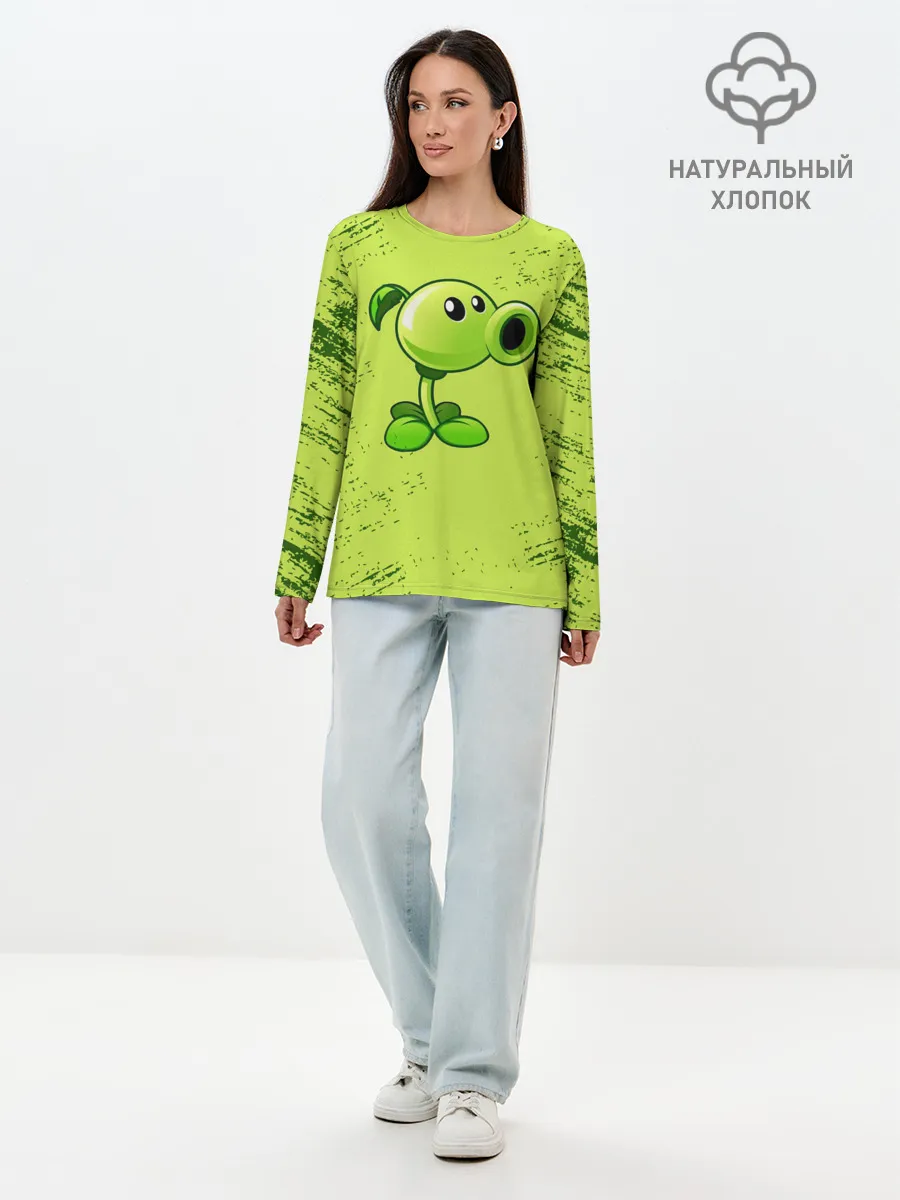 Лонгслив женский. Хлопок / Plants vs. Zombies