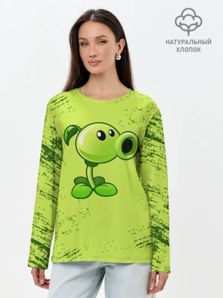 Лонгслив женский. Хлопок / Plants vs. Zombies