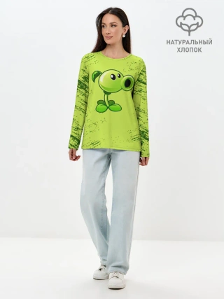 Лонгслив женский. Хлопок / Plants vs. Zombies