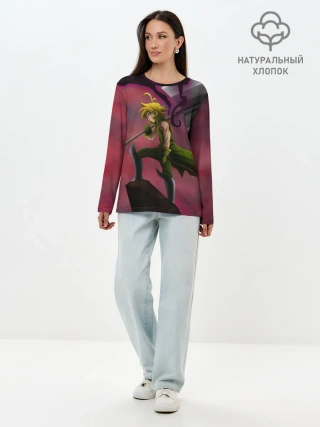 Лонгслив женский. Хлопок / Meliodas с большим топором