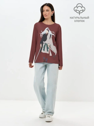 Лонгслив женский. Хлопок / Rabou