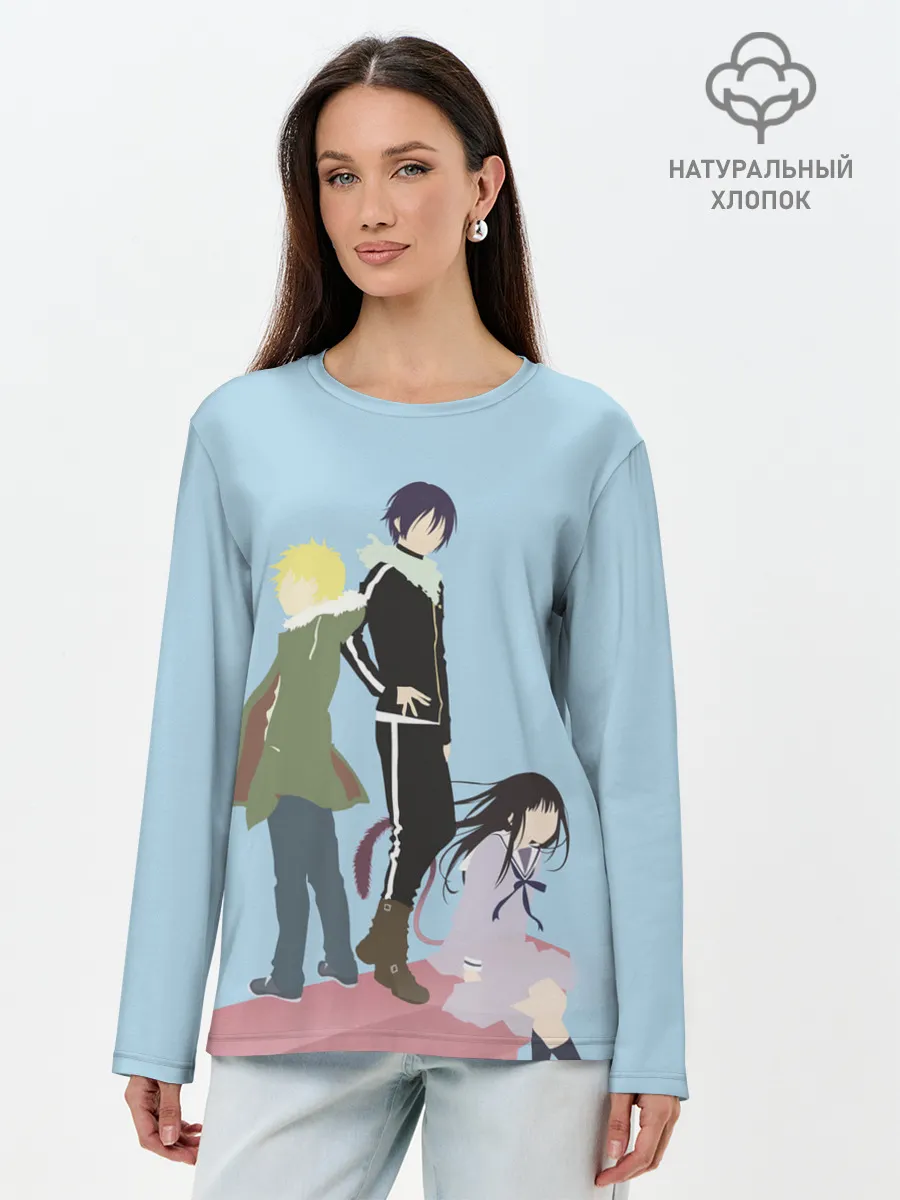 Лонгслив женский. Хлопок / Yato, Yukine & Hiyori