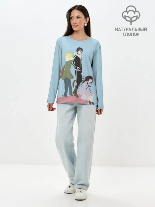 Лонгслив женский. Хлопок / Yato, Yukine & Hiyori