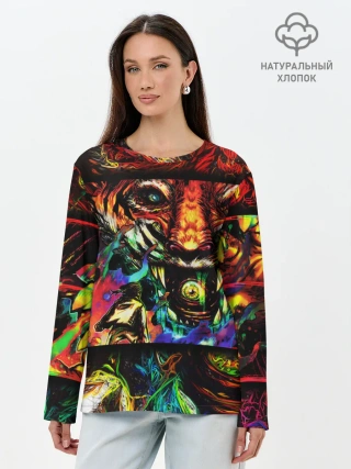 Лонгслив женский. Хлопок / HOTLINE MIAMI