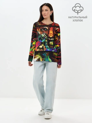 Лонгслив женский. Хлопок / HOTLINE MIAMI