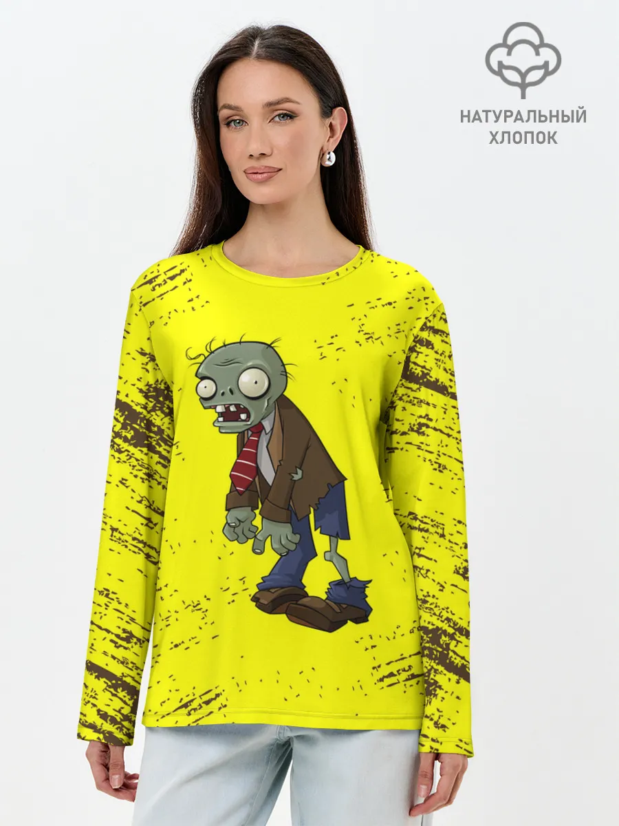 Лонгслив женский. Хлопок / Plants vs. Zombies