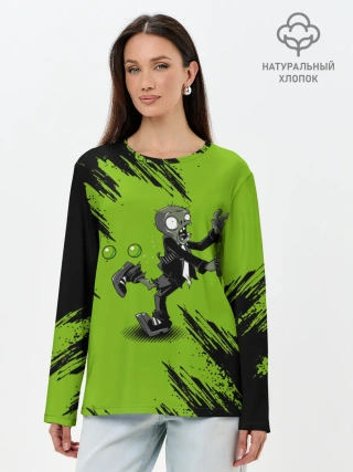 Лонгслив женский. Хлопок / Plants vs. Zombies