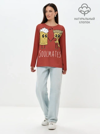 Лонгслив женский. Хлопок / Beer