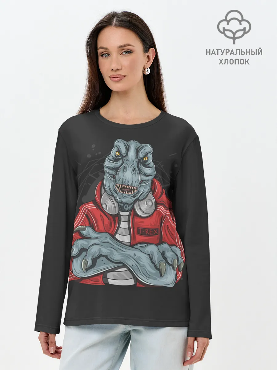 Лонгслив женский. Хлопок / T-Rex