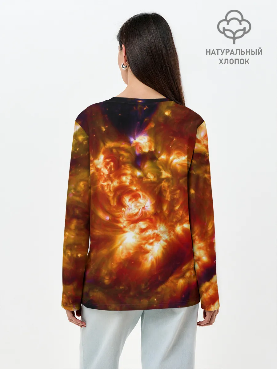 Лонгслив женский. Хлопок / Звезда