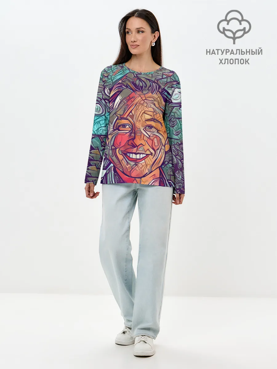 Лонгслив женский. Хлопок / МАСК-БОТ