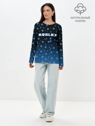 Лонгслив женский. Хлопок / Roblox X Marshmello