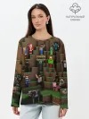 Лонгслив женский. Хлопок / MINECRAFT
