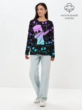 Лонгслив женский. Хлопок / FORTNITE x MARSHMELLO