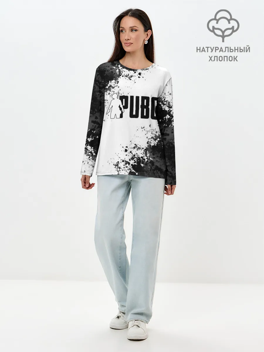 Лонгслив женский. Хлопок / PUBG.