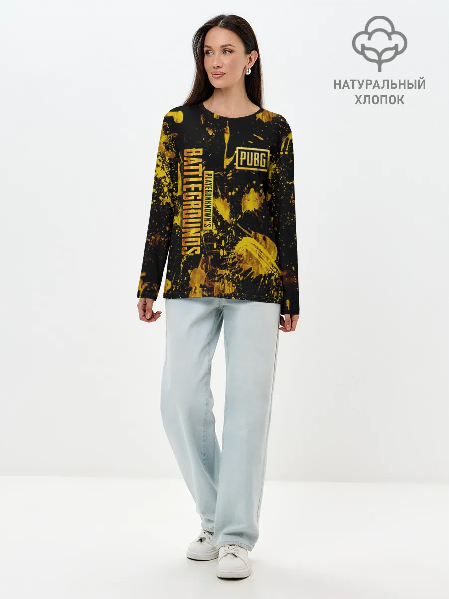 Лонгслив женский. Хлопок / PUBG