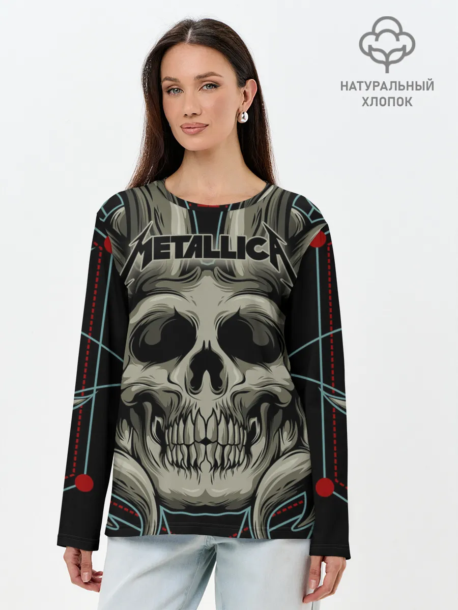 Лонгслив женский. Хлопок / Metallica
