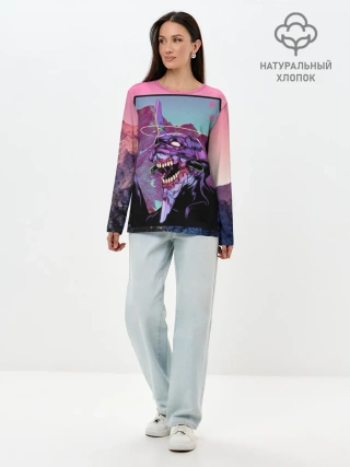 Лонгслив женский. Хлопок / Evangelion2