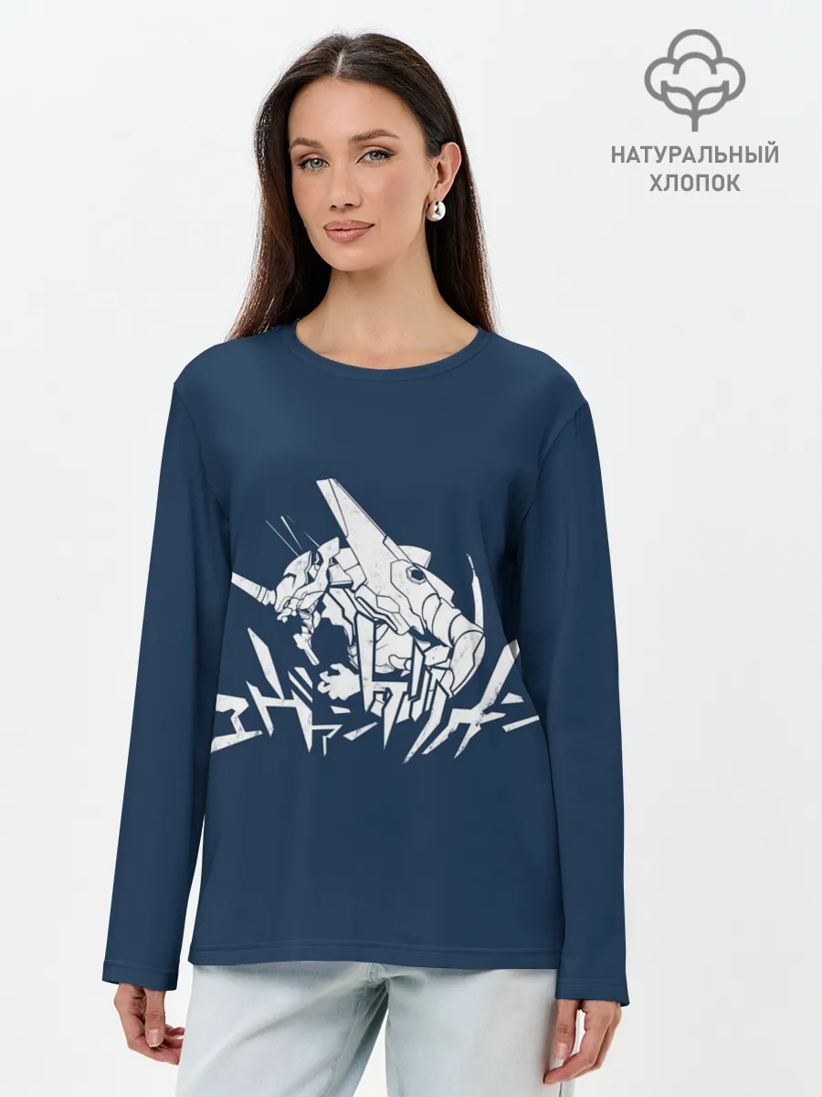 Лонгслив женский. Хлопок / Символика Евангелион