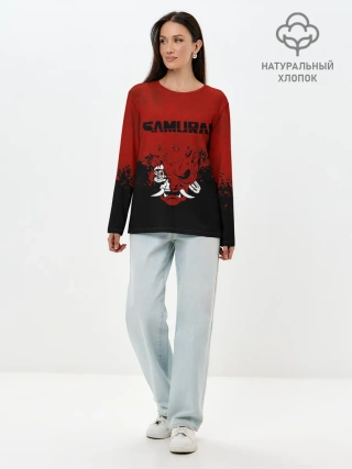 Лонгслив женский. Хлопок / Cyberpunk 2077 | Samurai.