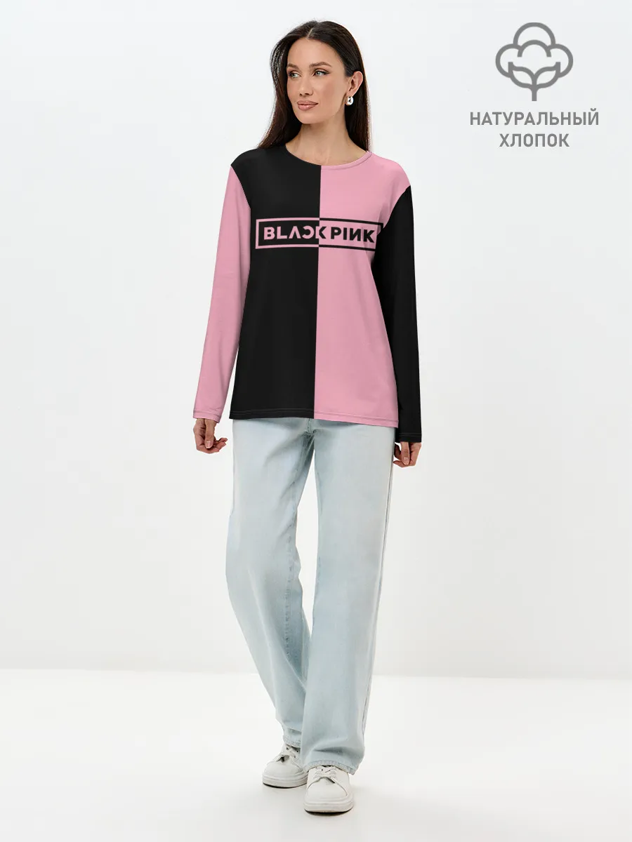 Лонгслив женский. Хлопок / BLACKPINK