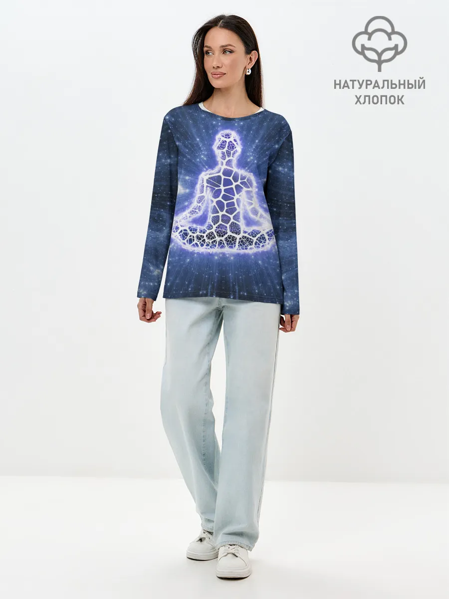 Лонгслив женский. Хлопок / Медитация