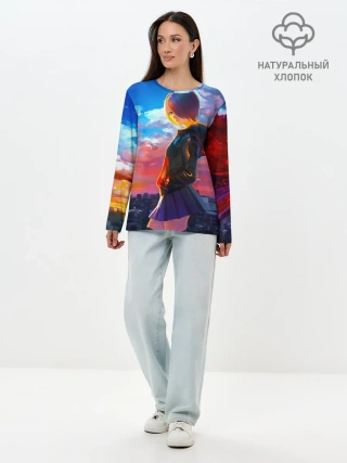 Лонгслив женский. Хлопок / Токийский гуль