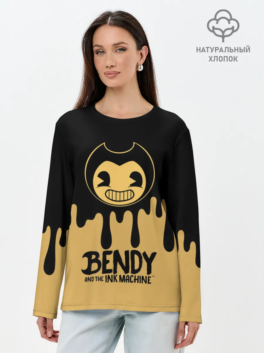 Лонгслив женский. Хлопок / Bendy And The Ink Machine