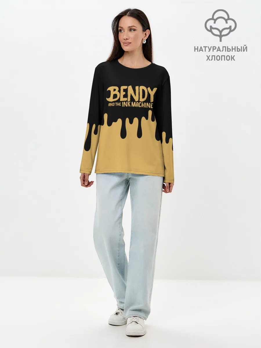 Лонгслив женский. Хлопок / Bendy And The Ink Machine