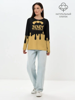 Лонгслив женский. Хлопок / Bendy And The Ink Machine