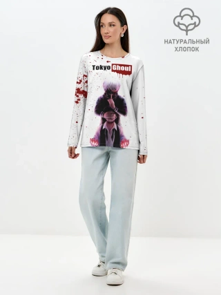 Лонгслив женский. Хлопок / Токийский гуль