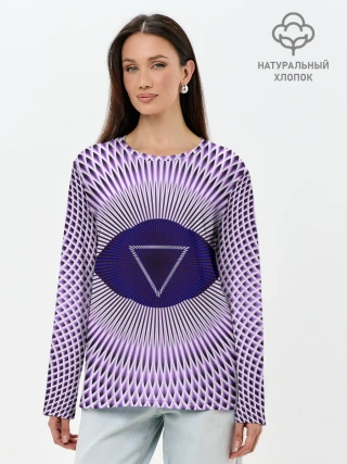 Лонгслив женский. Хлопок / Чакра