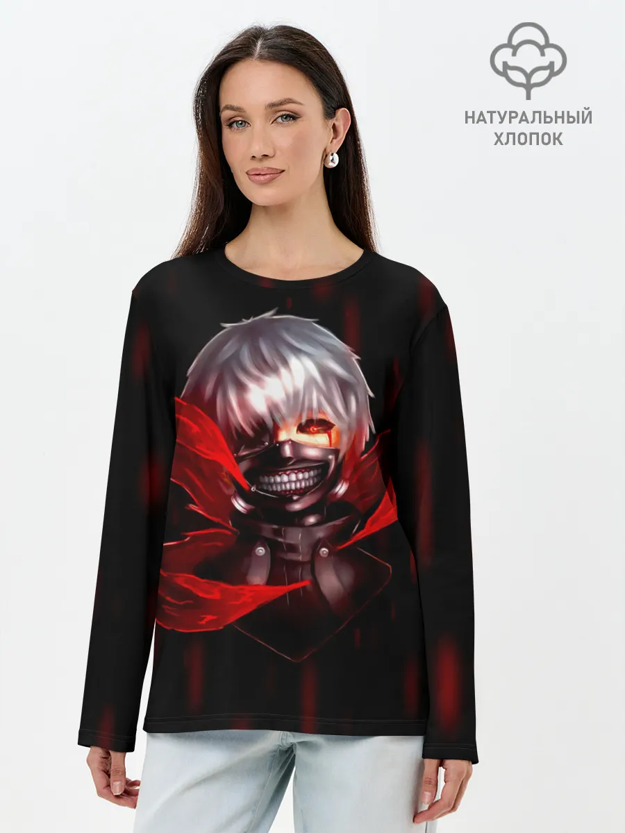 Лонгслив женский. Хлопок / Токийский гуль