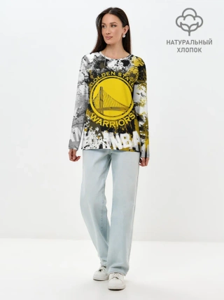 Лонгслив женский. Хлопок / Голден Стэйт Уорриорз
