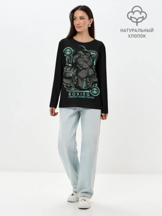 Лонгслив женский. Хлопок / Gorilla fighter