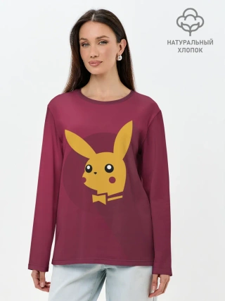 Лонгслив женский. Хлопок / Плейчу