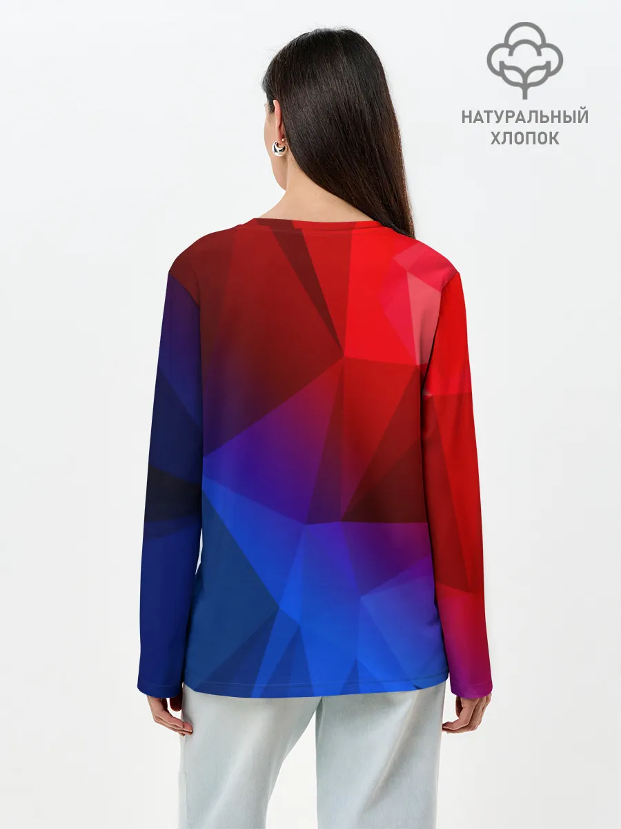 Лонгслив женский. Хлопок / RED&BLUE