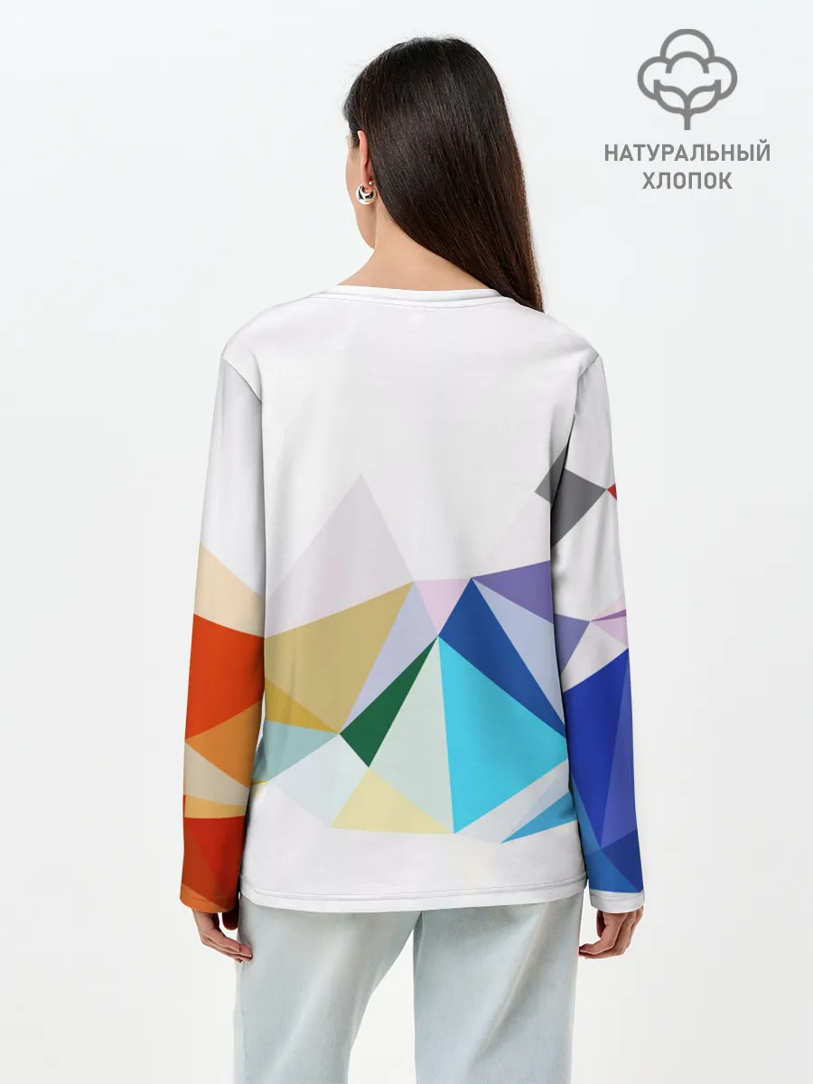 Лонгслив женский. Хлопок / GEOMETRY