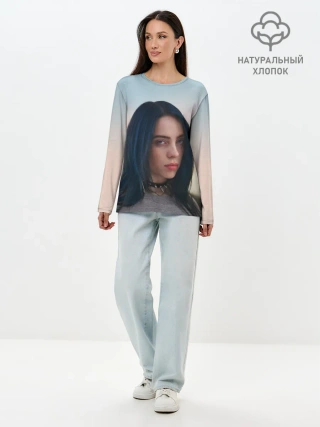 Лонгслив женский. Хлопок / Билли Айлиш