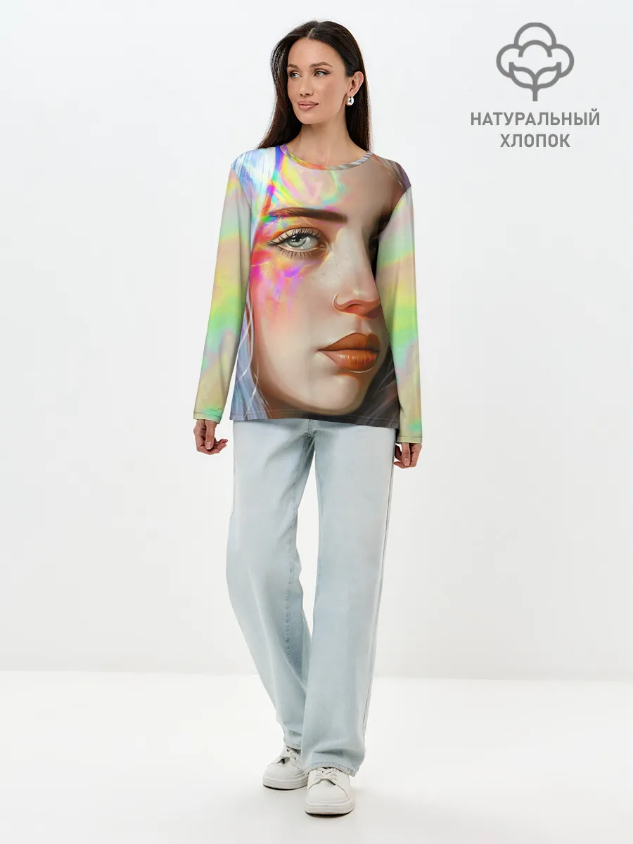Лонгслив женский. Хлопок / Билли Айлиш