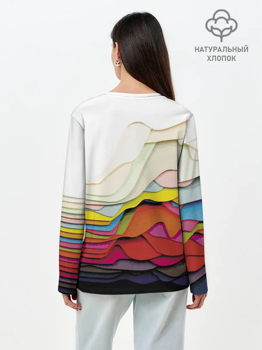 Лонгслив женский. Хлопок / Color