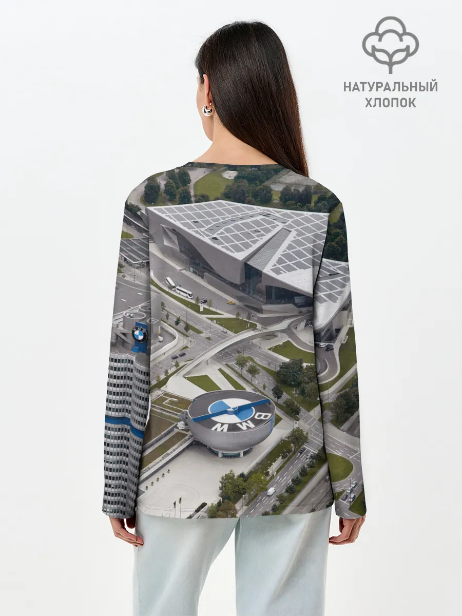 Лонгслив женский. Хлопок / BMW city