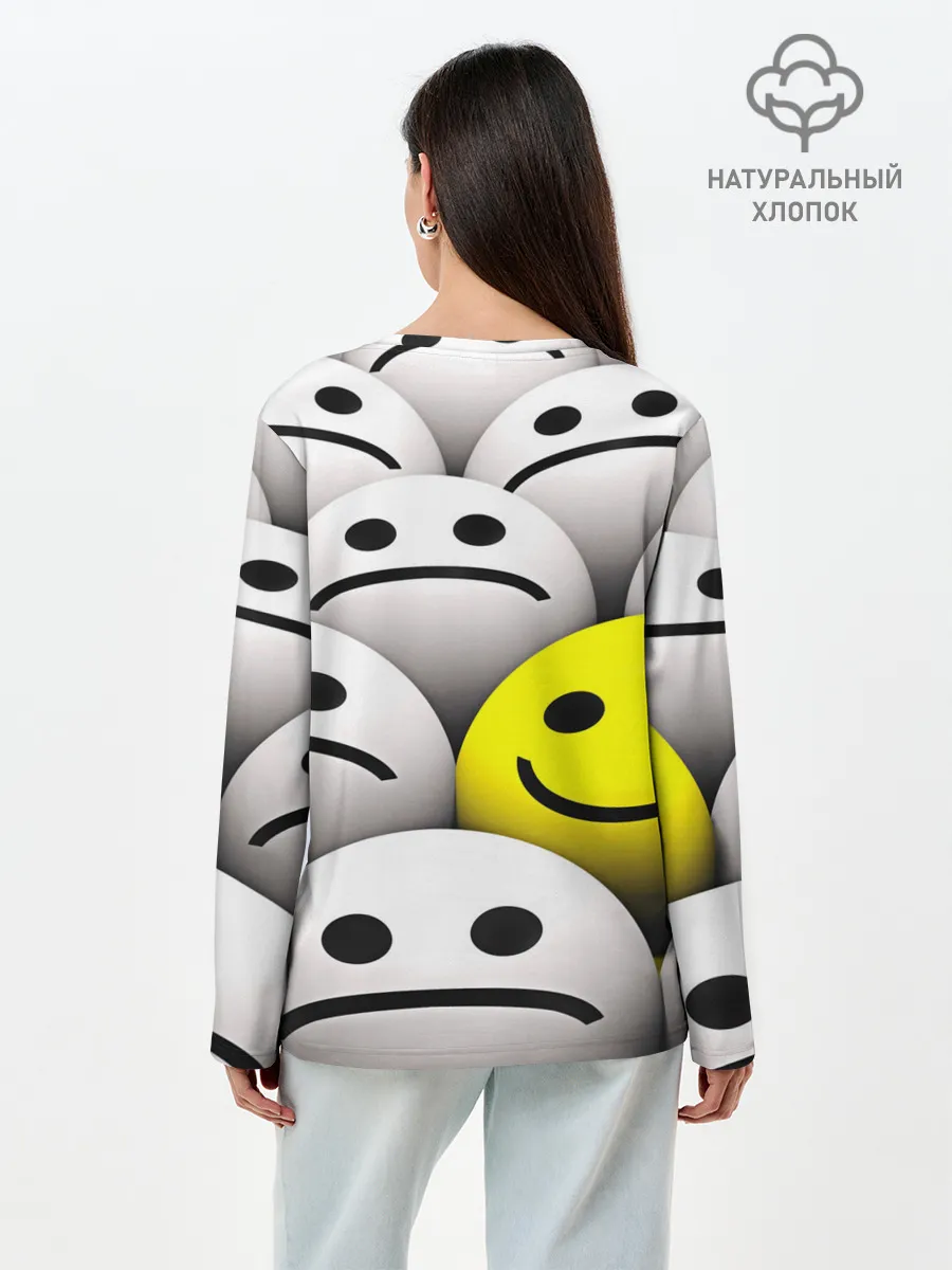 Лонгслив женский. Хлопок / EMOJI 2019