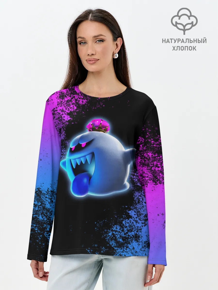 Лонгслив женский. Хлопок / Luigis Mansion