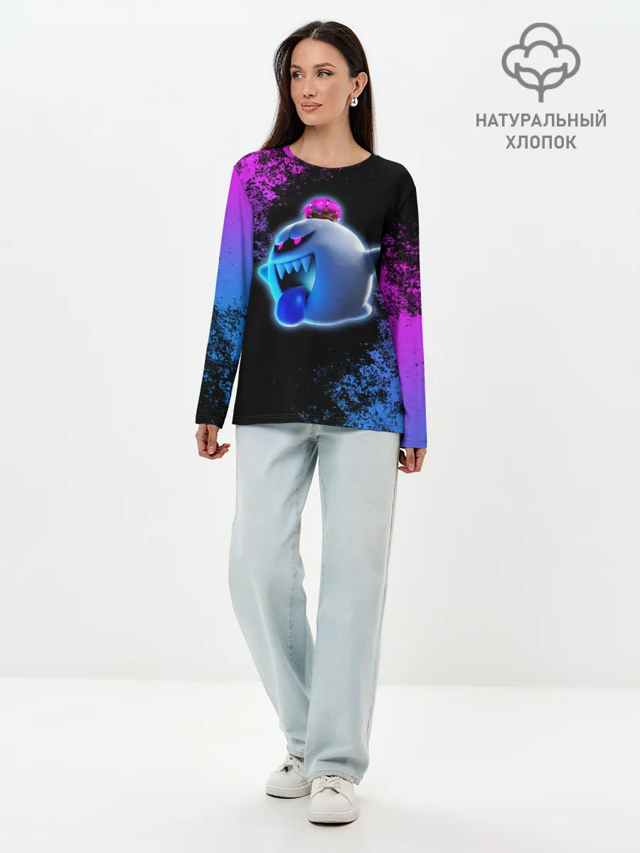 Лонгслив женский. Хлопок / Luigis Mansion