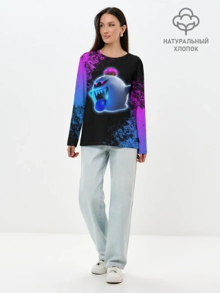 Лонгслив женский. Хлопок / Luigis Mansion