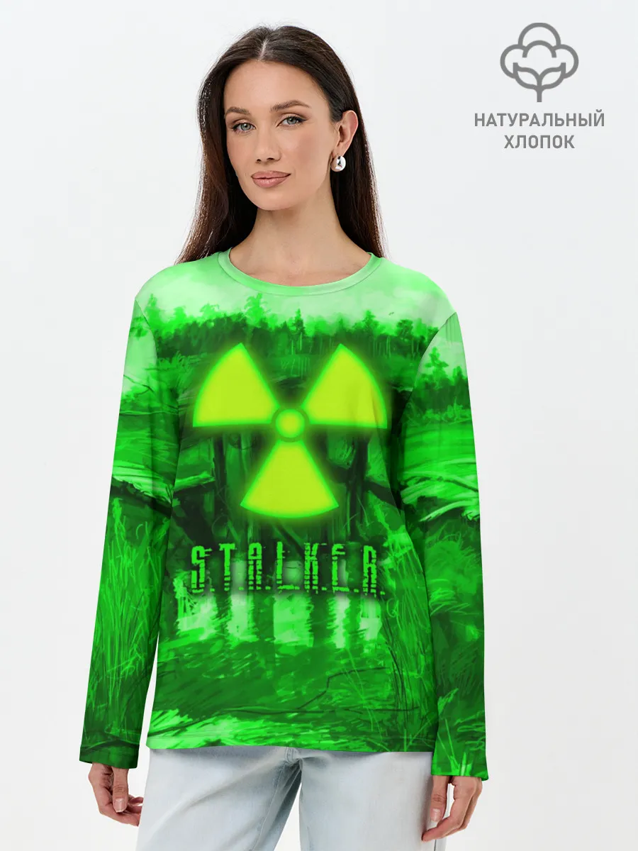 Лонгслив женский. Хлопок / Stalker