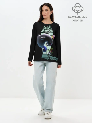 Лонгслив женский. Хлопок / Luigis Mansion